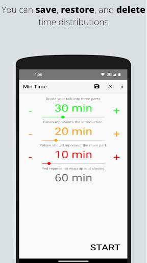 Min Time - simple talk timer Screen 2