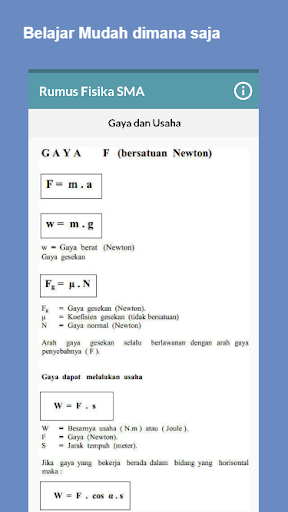 Rumus Fisika Offline ekran görüntüsü