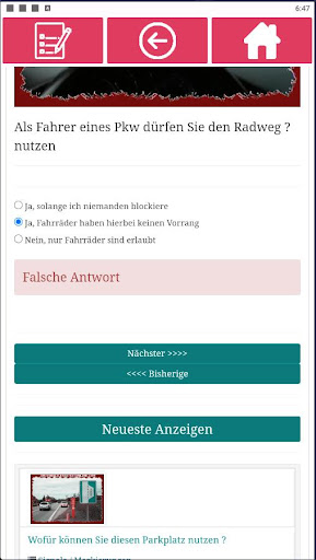 Führerscheinprüfung Schweiz Screenshot