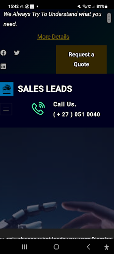The Sales Leads Shop Screen 3