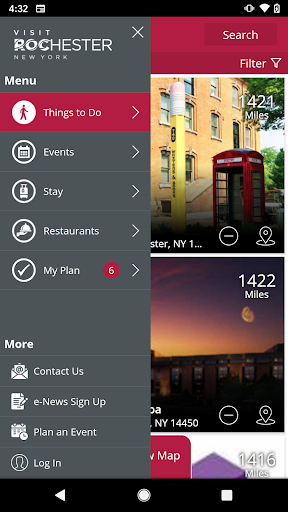 Android application Visit Rochester, NY screenshort