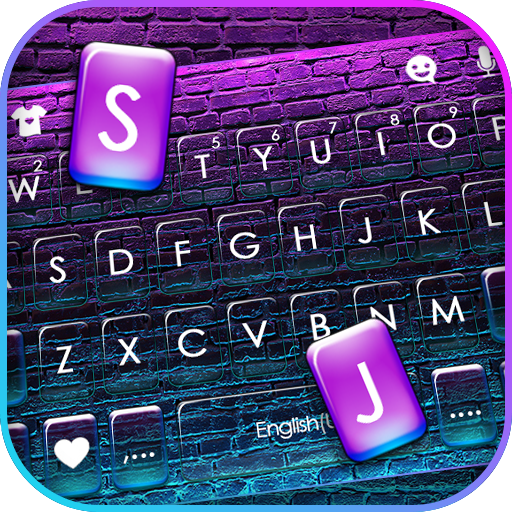 Neon Walls Keyboard Background logo