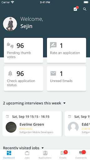 Android application softgarden (employer) screenshort