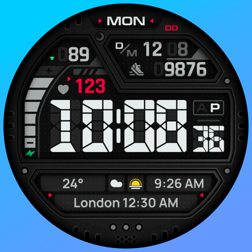 SH058 Watch Face, WearOS watch logo