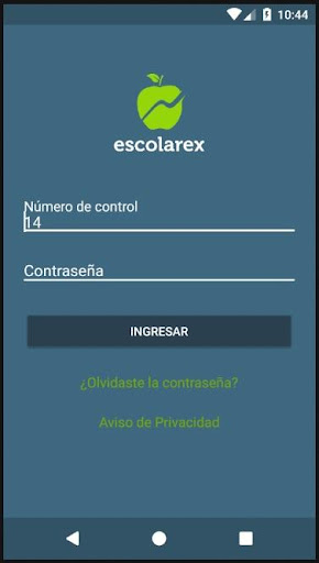 Android application Escolarex screenshort