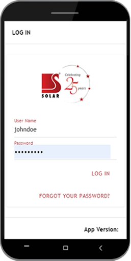 Android application Solar Smart Suite screenshort