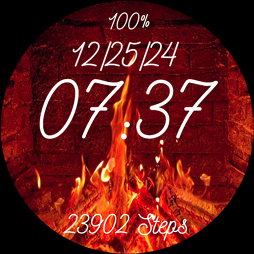 Fireplace Christmas Holidays logo
