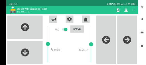 Android application ESP32 Wifi Balancing Robot screenshort