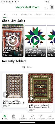 Android application Amy's Quilt Room screenshort