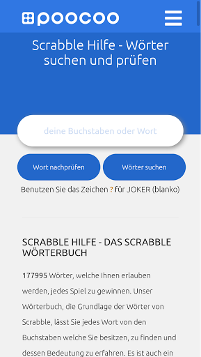 Android application Wörter suchen, Scrabble Hilfe screenshort