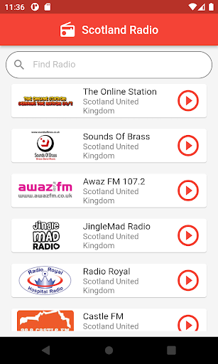 Android application Scotland Radio Stations UK screenshort