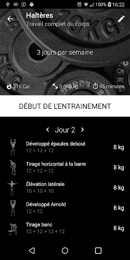 Aperçu de l'application