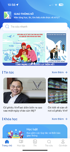 Android application Giao Thông Số screenshort