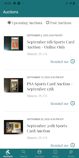 Android application Gem-Mint Auctions Live Bidding screenshort