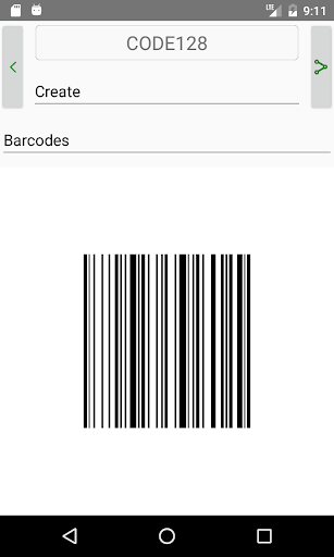 Android application BasicBarcodeGenerator screenshort