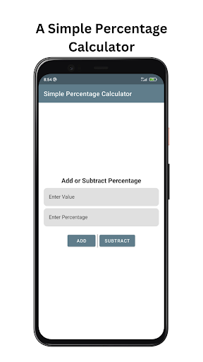 Android application Percentage Calculator screenshort