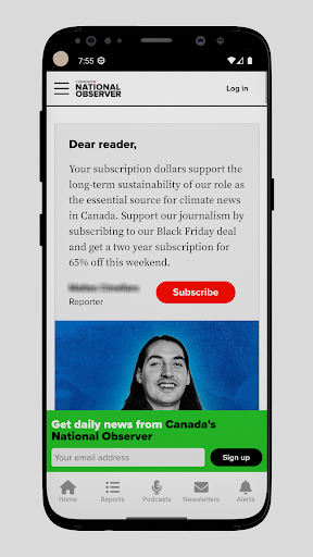 Android application Canada's National Observer screenshort
