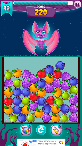 Android application Hungry Bat: Fruits Connect screenshort