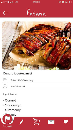 Android application Fatana - Recette Malagasy screenshort