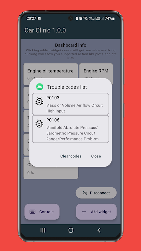 Car Clinic OBD2 Screen 3