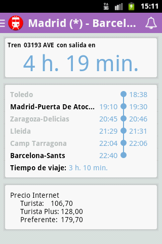 Horarios de tren Screenshot 3 - AppWisp.com