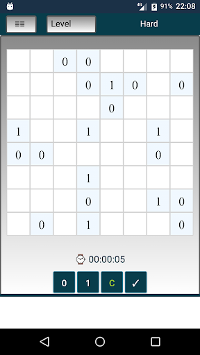 Android application Binairo Tic-Tac screenshort