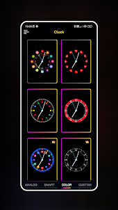 Neon Clock Wallpaper