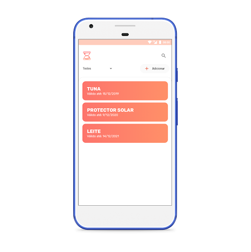 Android application Prazos – Controle de Validade screenshort