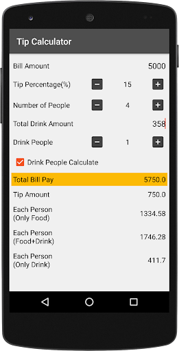 Tip Calculator  Split Tip