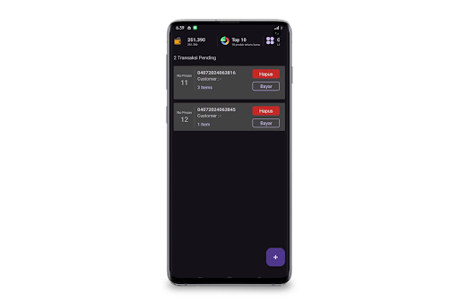 Android application Nota Penjualan screenshort