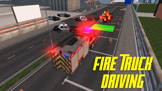 Fire Truck Driving Simulator apkpoly screenshots 7