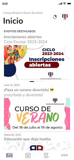 Android application Colegio Bloom screenshort
