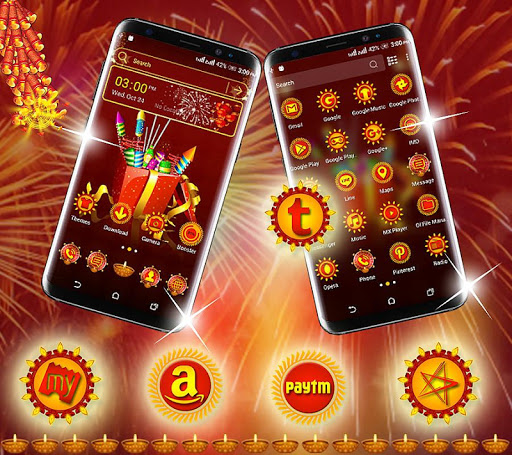 Diwali Crackers Launcher Theme Screen 3