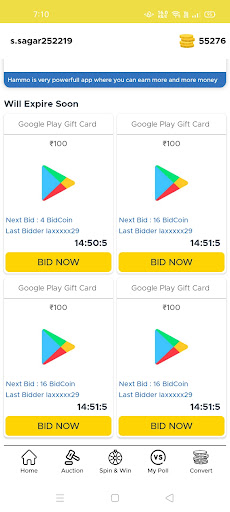 HAMMO : Earn Gift Cards Screen 3