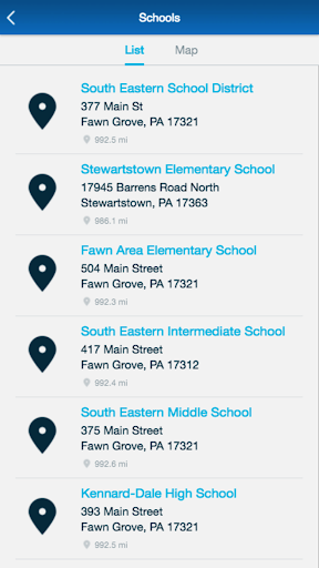 South Eastern School District Screen 2