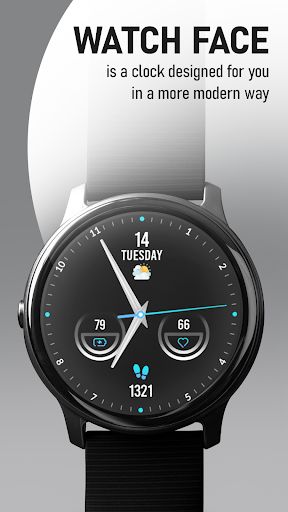 Black White Analog Watch Face