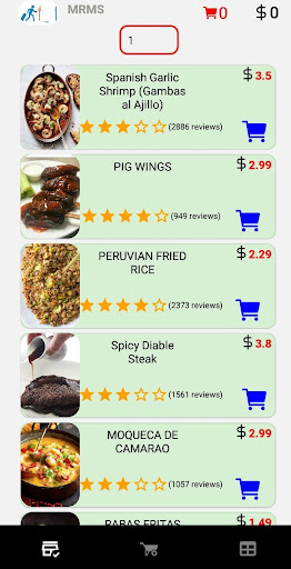 Android application MassiveStar Restaurant screenshort
