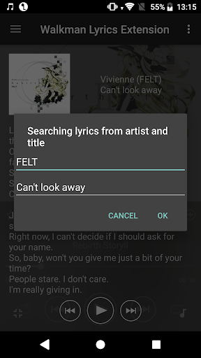 Walkman Lyrics Extension Screenshot 4 - AppWisp.com