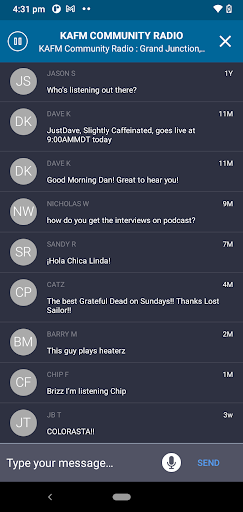 KAFM Community Radio Screen 3