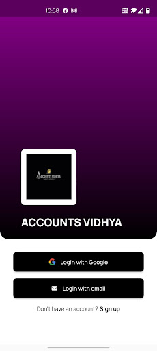 Android application ACCOUNTS VIDHYA screenshort