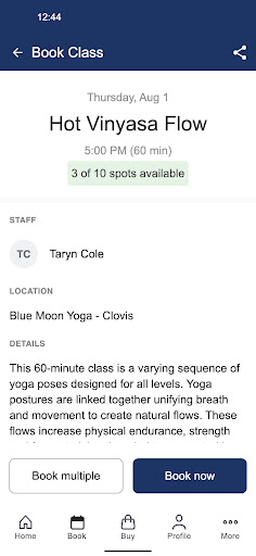 Blue Moon Yoga Screen 3