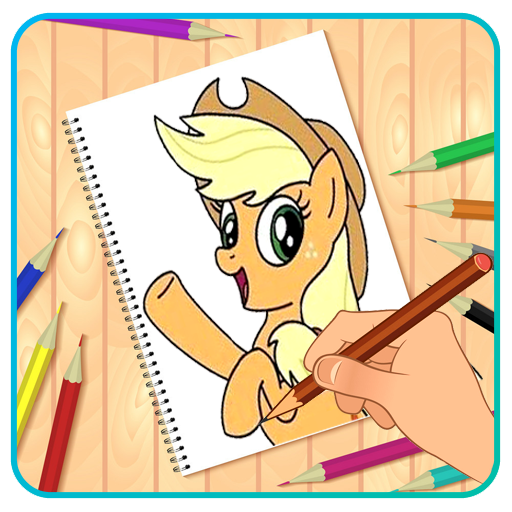 How To Draw Cute Pony Horses logo