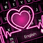 Cover Image of Download Neon Pink Love Heart Keyboard 10001005 APK