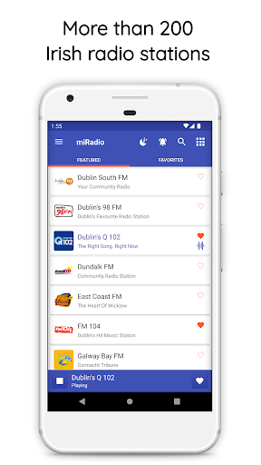 Android application FM Radio Ireland. Online radio screenshort