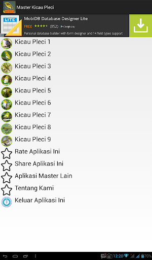 Master Kicau Pleci Screen 3