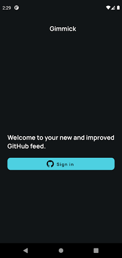 Android application Gimmick - a beautiful feed for screenshort