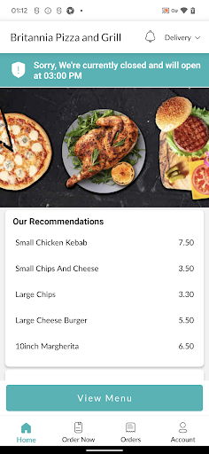 Britannia Pizza And Grill Screen 2