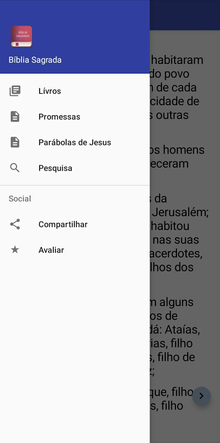 Android application Bíblia de Promessas screenshort