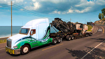 US Heavy Modern Truck Driving