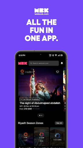 Android application webook.com - fun things to do screenshort
